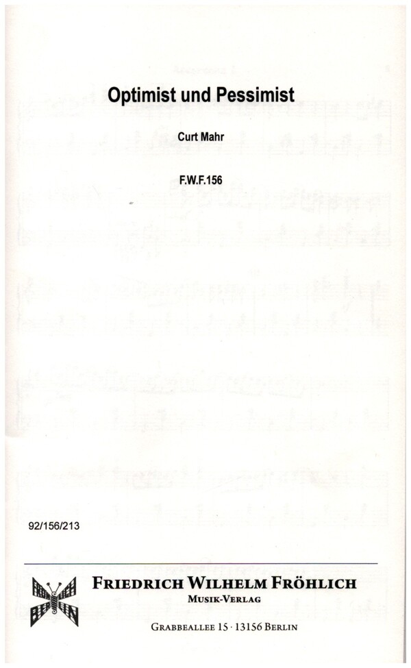Optimist und Pessimist für  Akkordeon und Begleitung  