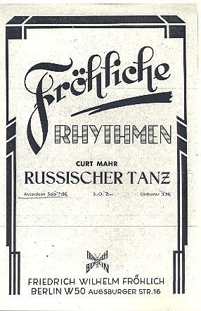 Russischer Tanz  für Akkordeon  