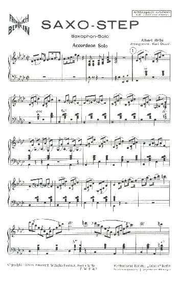 Saxo-Step&nbsp;&nbsp;für Akkordeon&nbsp;&nbsp;
