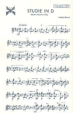 Studie in D&nbsp;&nbsp;für Gitarre&nbsp;&nbsp;