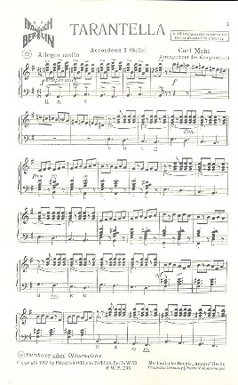 Tarantella  für Akkordeon  