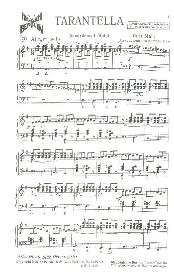 Tarantella für 3 Akkordeons    