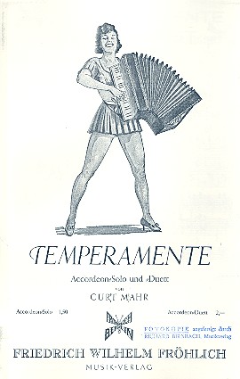 Temperamente für Akkordeon  und Begleitung  
