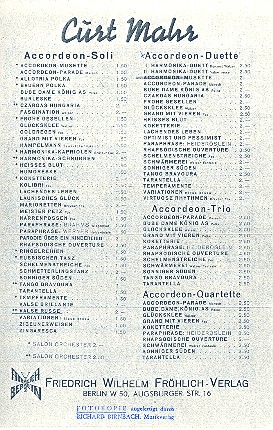 Valse Russe für 2 Akkordeons    