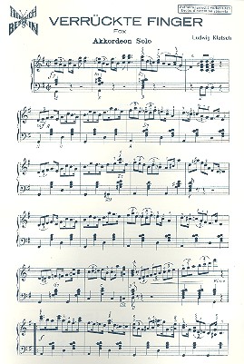 Verrückte Finger&nbsp;&nbsp;für Akkordeon&nbsp;&nbsp;