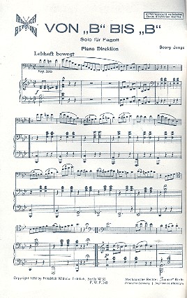 Von B bis b für Fagott und Klavier&nbsp;&nbsp;&nbsp;&nbsp;