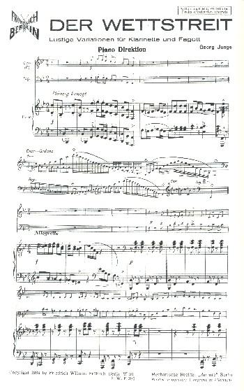 Der Wettstreit für&nbsp;&nbsp;Fagott und Klavier&nbsp;&nbsp;