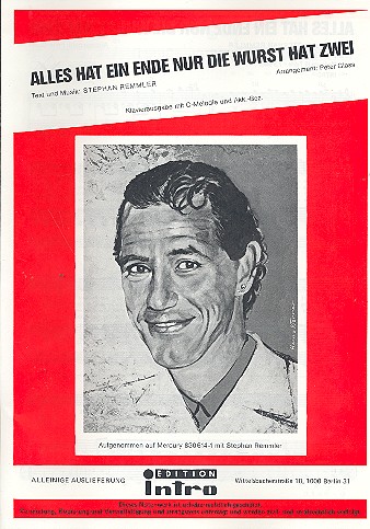 Alles hat ein Ende nur die Wurst hat zwei:  Gesang und Klavier  Einzelausgabe