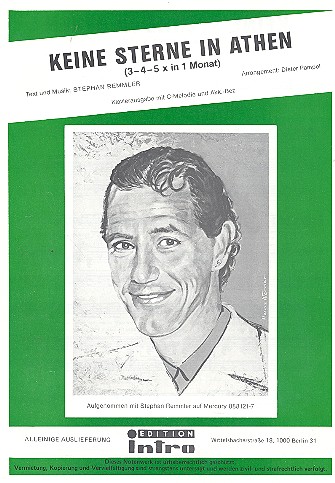 Keine Sterne in Athen  für Gesang und Klavier  Einzelausgabe 
