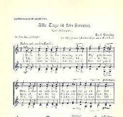 Alle Tage ist kein Sonntag&nbsp;&nbsp;für Frauenchor&nbsp;&nbsp;Partitur