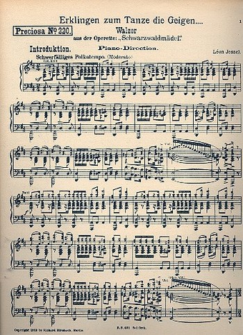 Erklingen zum Tanze die Geigen:  für Salonorchester  