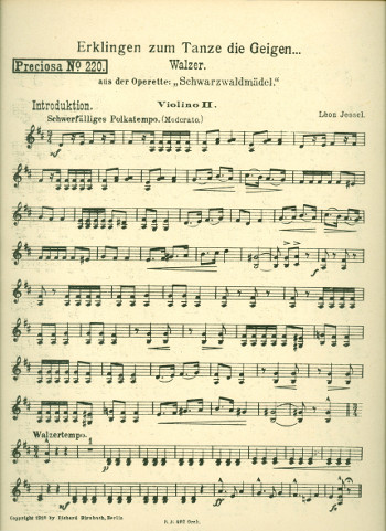 Erklingen zum Tanze die Geigen:  für Salonorchester  Ergänzungsstimmen gr. Orch.