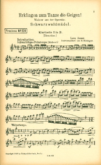 Erklingen zum Tanze die Geigen:  für Blasorchester  