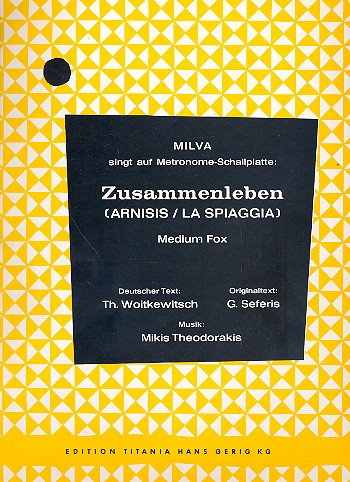 Zusammenleben  für Klavier  