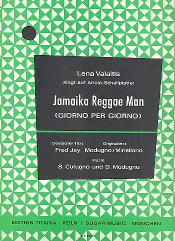 Jamaika Reggae Man (Giorno per Giorno):  für Klavier/Gesang/Gitarre  