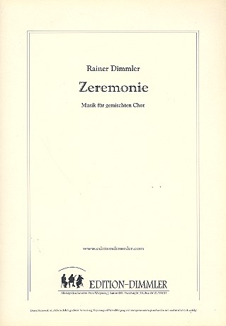 Zeremonie&nbsp;&nbsp;für gem Chor (SSTT)&nbsp;&nbsp;Partitur und je 1 Chorstimme