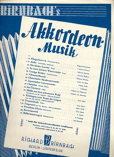 Revuemarsch&nbsp;&nbsp;für Akkordeon&nbsp;&nbsp;