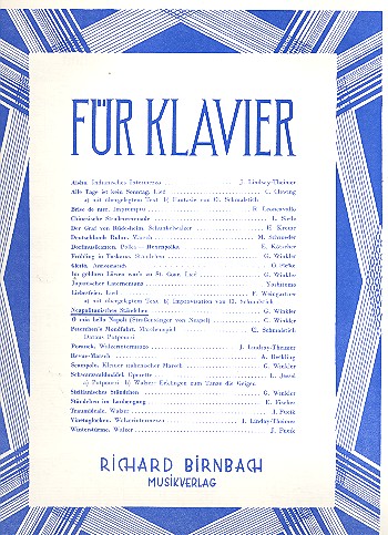 Neapolitanisches Ständchen  für Klavier  