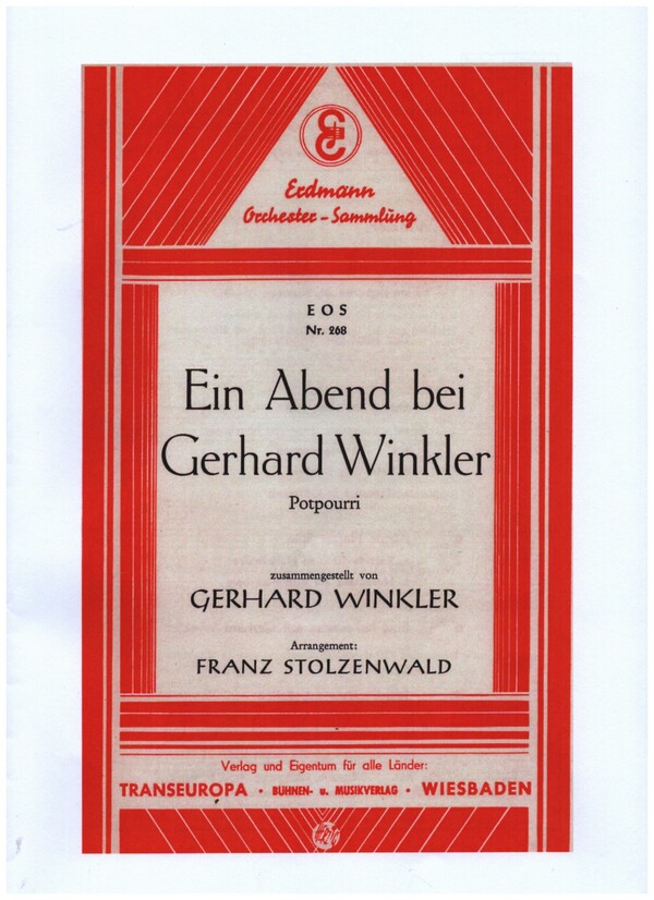 Ein Abend bei Gerhard Winkler:&nbsp;&nbsp;für Salonorchester&nbsp;&nbsp;Ergänzungsstimmen
