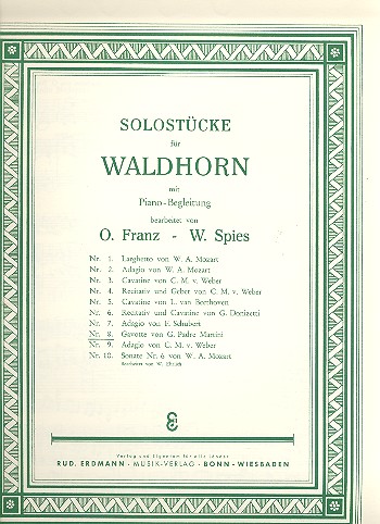 Gavotte für Horn und Klavier    