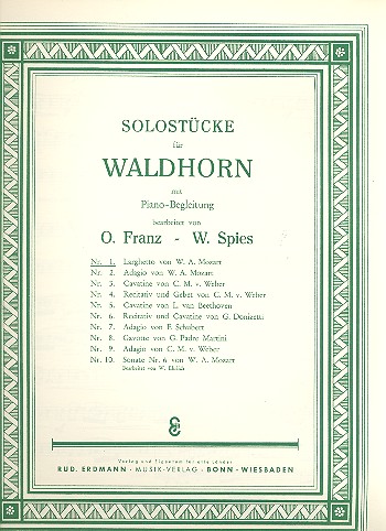 Larghetto Nr.1 op.108&nbsp;&nbsp;für Horn und Klavier&nbsp;&nbsp;