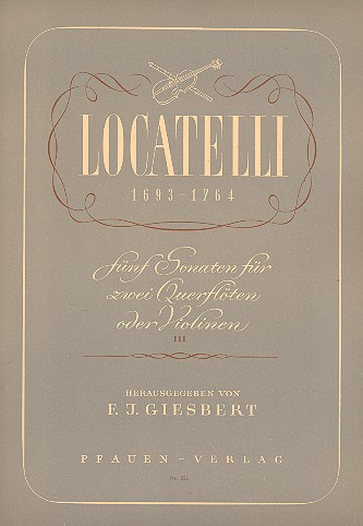 Sonate Nr.3&nbsp;&nbsp;für 2 Flöten (Violinen)&nbsp;&nbsp;Spielpartitur
