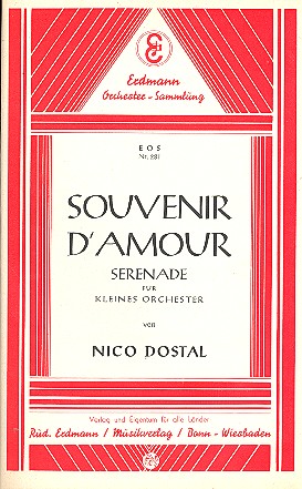 Souvenir d'Amour  und  Serenade  für Salonorchester  Piano-Direktion und Stimmen