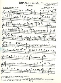 Unsere Garde  und  Unsere Marine&nbsp;&nbsp;für Blasorchester (Kopie)&nbsp;&nbsp;Stimmen