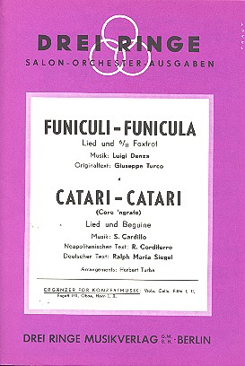 Funiculi-Funicula  und  Catari-Catari:  für Salonorchester  