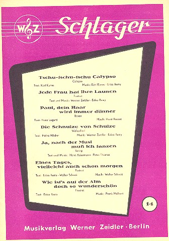 Schlager Band 14  für Klavier  