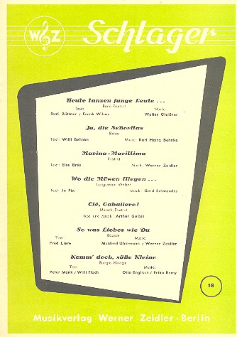 Schlager Band 18  für Klavier  