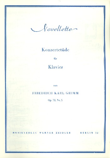 Novelette Konzertetüde Op.78,5  für Klavier  