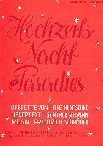 Hochzeitsnacht im Paradies&nbsp;&nbsp;Album für Akkordeon&nbsp;&nbsp;