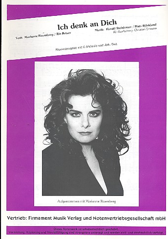 Ich denk an Dich: Einzelausgabe  Gesang und Klavier  