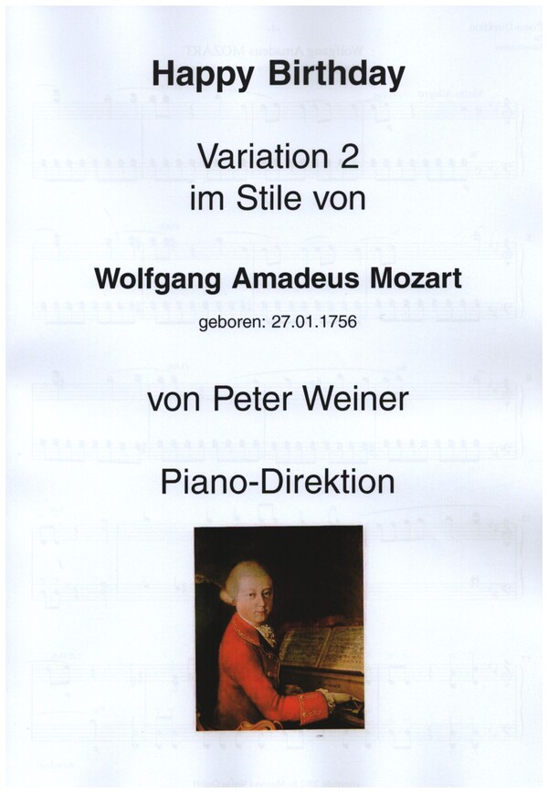 Happy Birthday Variation 2 im Stile von Wolfgang Amadeus Mozart  für Salonorchester  Direktion und Stimmen