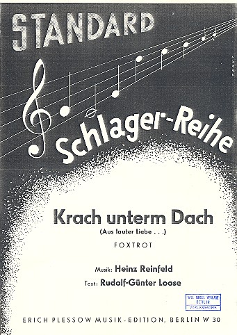 Krach unterm Dach&nbsp;&nbsp;für Klavier&nbsp;&nbsp;