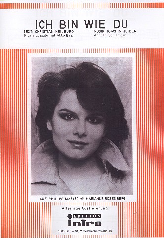 Ich bin wie du  für Klavier  