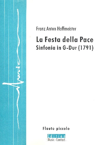 La fest adella pace G-Dur&nbsp;&nbsp;für Orchester&nbsp;&nbsp;Stimmensatz (Streicher 1-1-1-1-1)