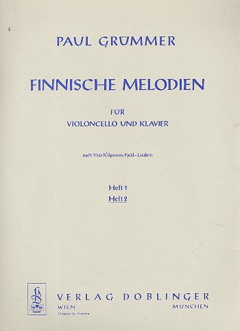 Finnische Melodien Band 2&nbsp;&nbsp;für Violoncello und Klavier&nbsp;&nbsp;