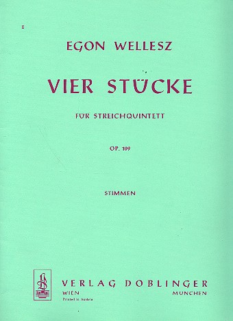 4 Stücke op.109 für 2 Violinen. 2 Violen  und Violoncello  