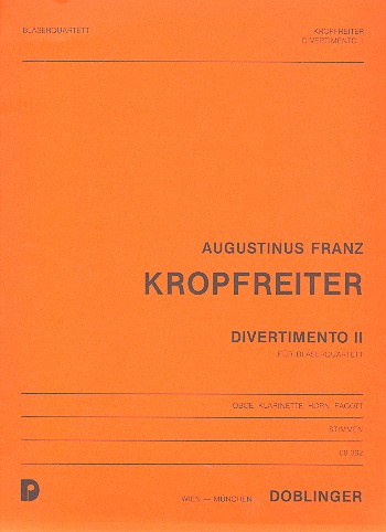 Divertimento Nr.2&nbsp;&nbsp;für Oboe, Klarinette, Horn und Fagott&nbsp;&nbsp;Stimmen
