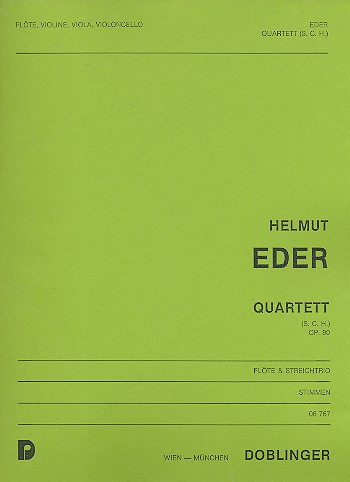 Quartett (S.C.H.) op.80  für Flöte, Violine, Viola und Violoncello  Stimmen