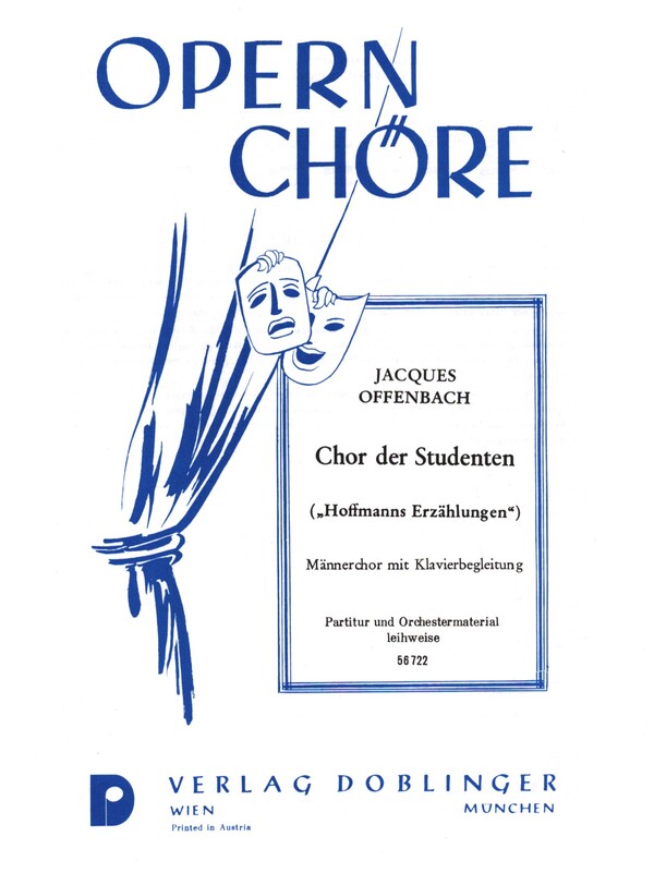 Chor der Studenten&nbsp;&nbsp;für Männerchor und Klavier&nbsp;&nbsp;Klavierauszug