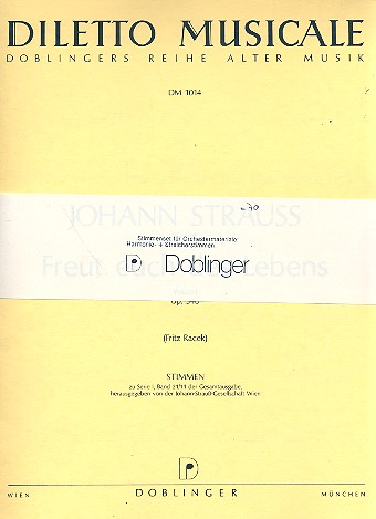 Freut euch des Lebens op.340&nbsp;&nbsp;für Orchester&nbsp;&nbsp;Stimmensatz (Streicher 4-3-2-2-1)