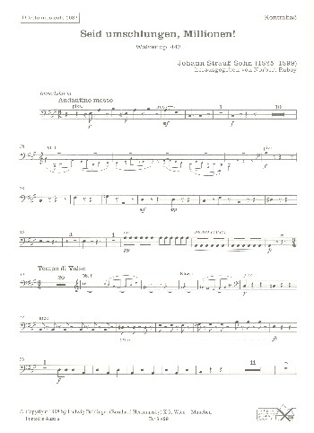 Seid umschlungen Millionen op.443&nbsp;&nbsp;für Orchester&nbsp;&nbsp;Kontrabass
