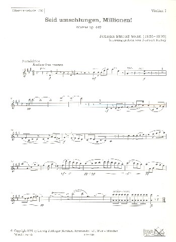 Seid umschlungen Millionen op.443&nbsp;&nbsp;für Orchester&nbsp;&nbsp;Violine 1