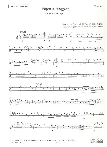 Éljen a magyár op.332&nbsp;&nbsp;für Orchester&nbsp;&nbsp;Violine 1