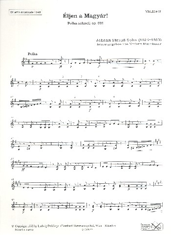 Éljen a magyár op.332&nbsp;&nbsp;für Orchester&nbsp;&nbsp;Violine 2