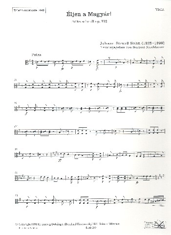 Éljen a magyár op.332&nbsp;&nbsp;für Orchester&nbsp;&nbsp;Viola