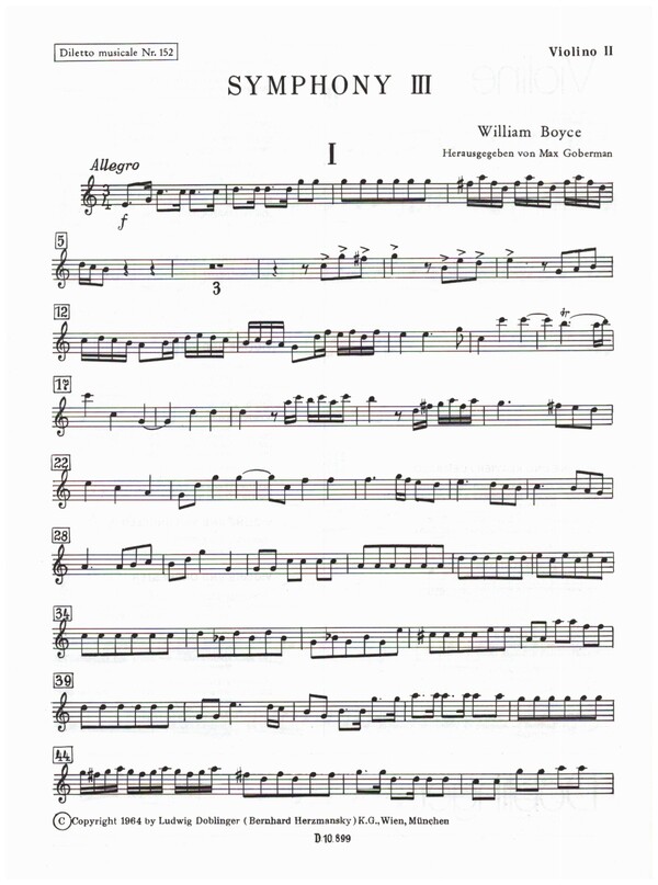 Sinfonie C-Dur Nr.3  für Orchester  Violine 2